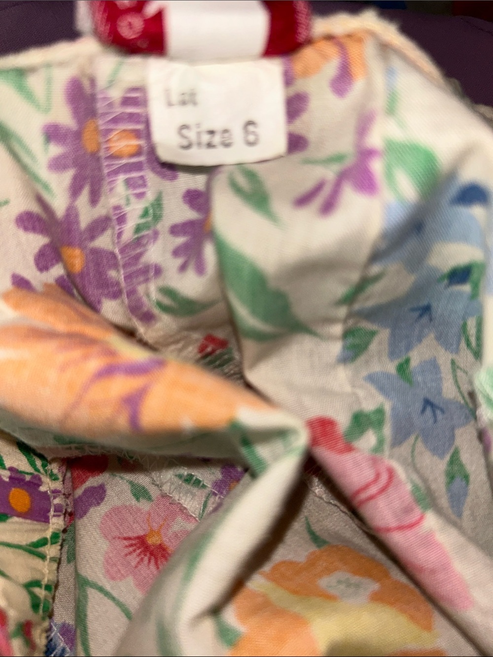 HUnter Vintage  White Floral A-Line Skirt with Multicolor Print size 6 - Picture 11 of 12